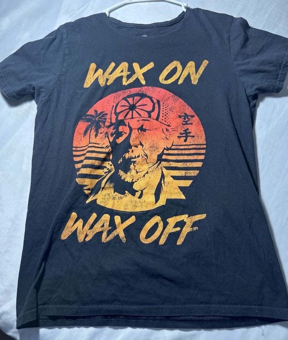 The Karate Kid Mr. Miyagi Wax On Wax Off Graphic T-Shirt